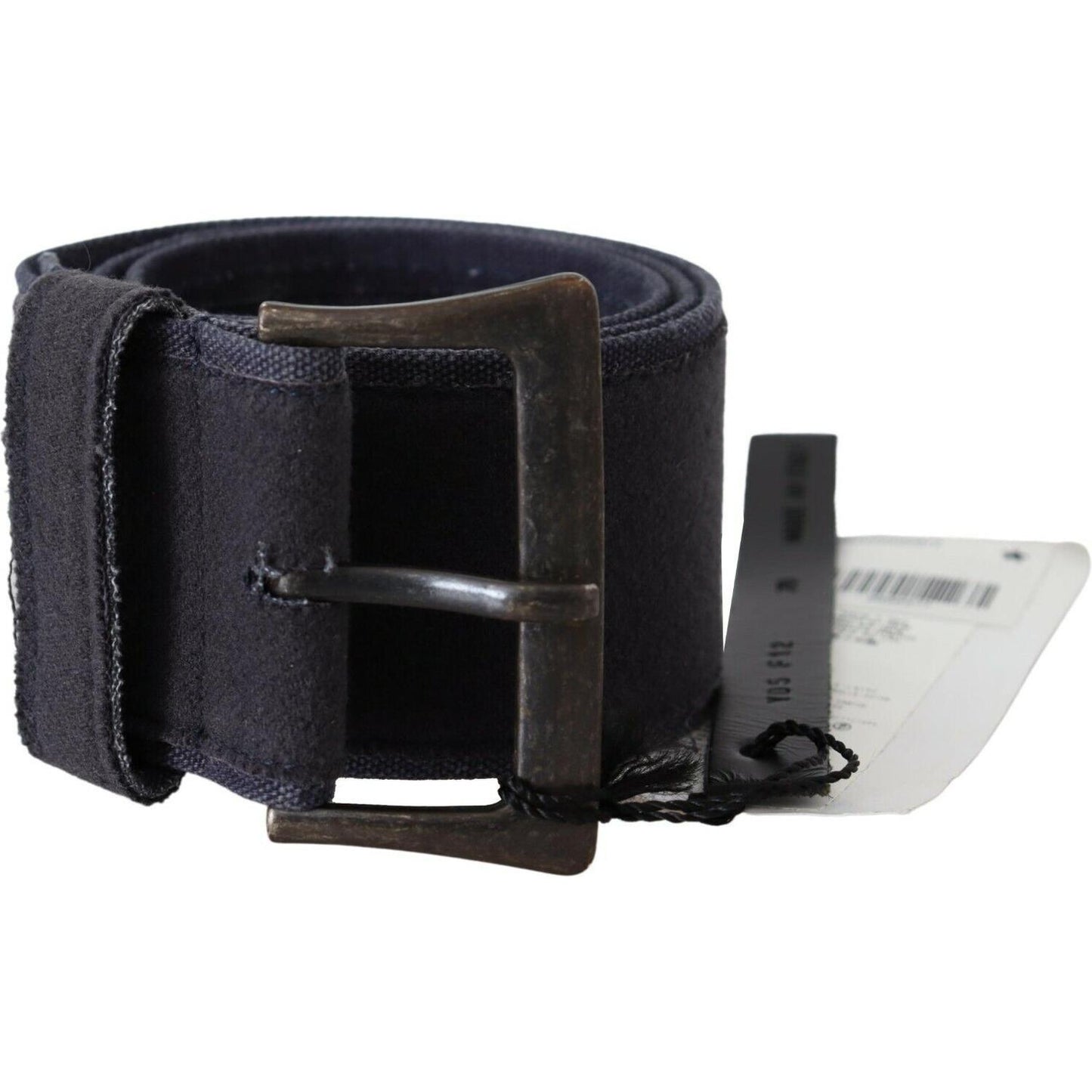 Ermanno Scervino Elegant Navy Blue Leather Waist Belt Ermanno Scervino