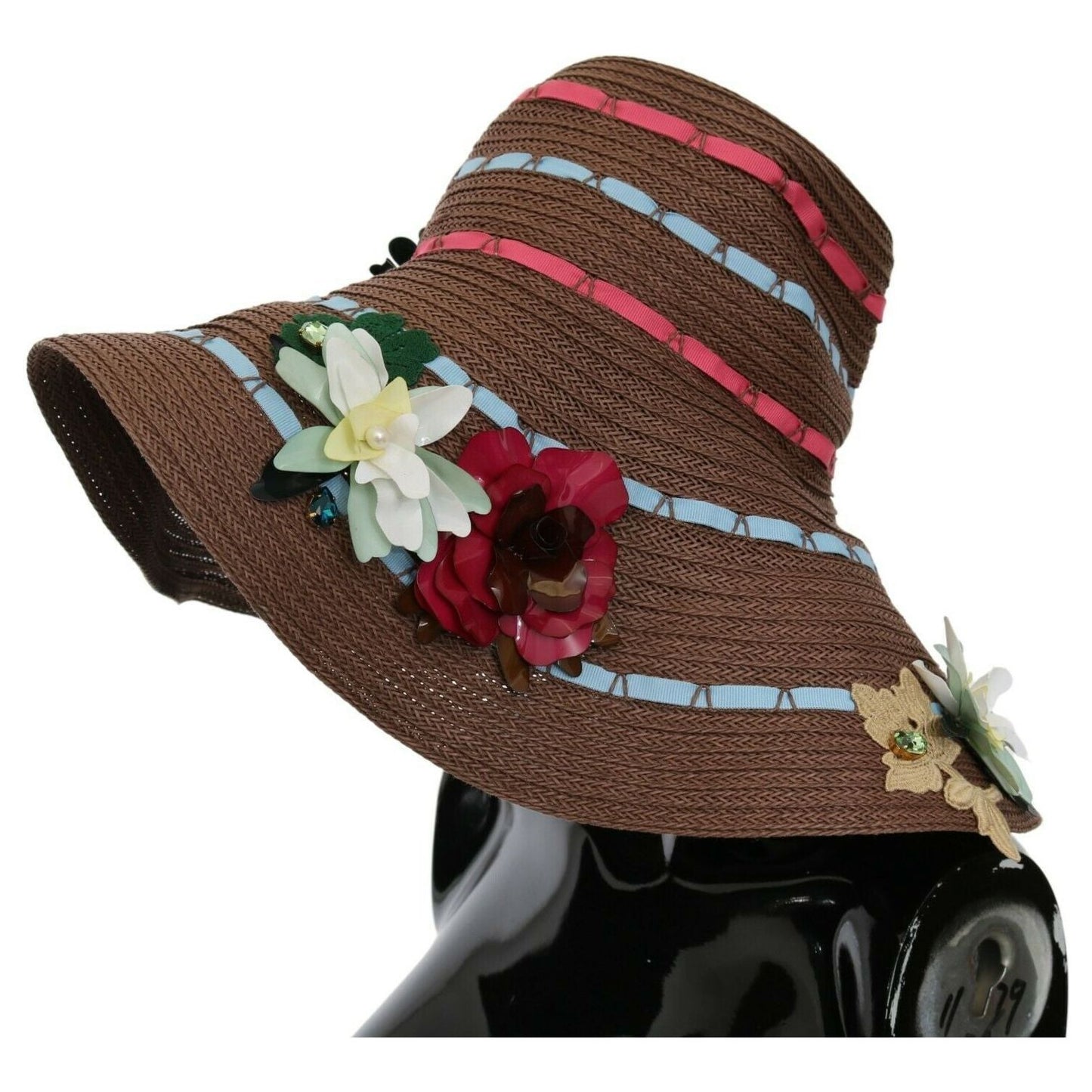 Dolce & Gabbana Elegant Floppy Floral Wide Brim Hat WOMAN HATS Dolce & Gabbana