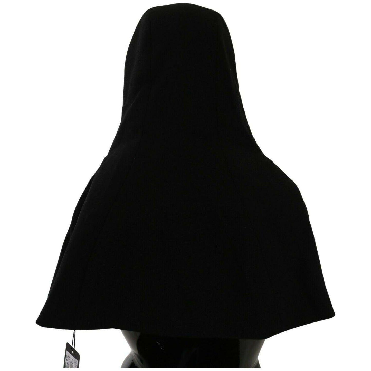 Dolce & Gabbana Elegant Black Hooded Scarf Wrap Hood Scarf Dolce & Gabbana