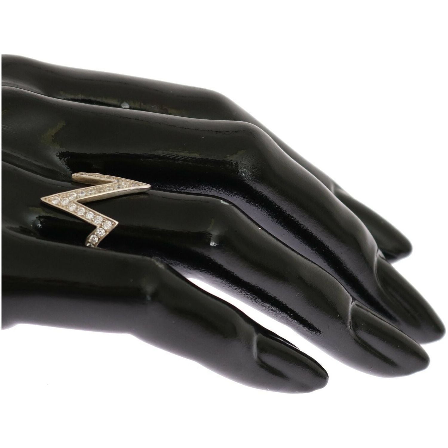 Nialaya Silver Authentic Womens Clear Ring