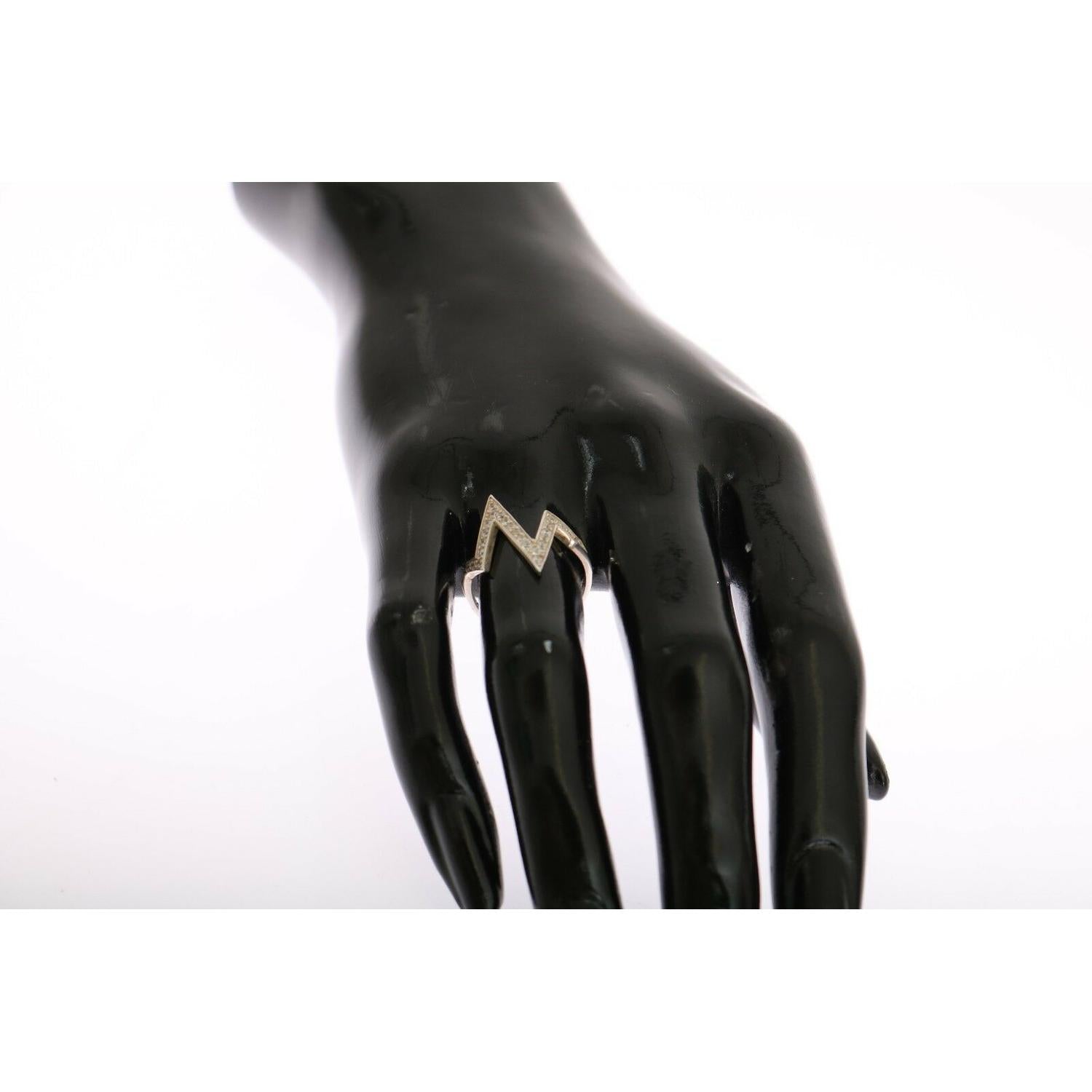 Nialaya Silver Authentic Womens Clear Ring