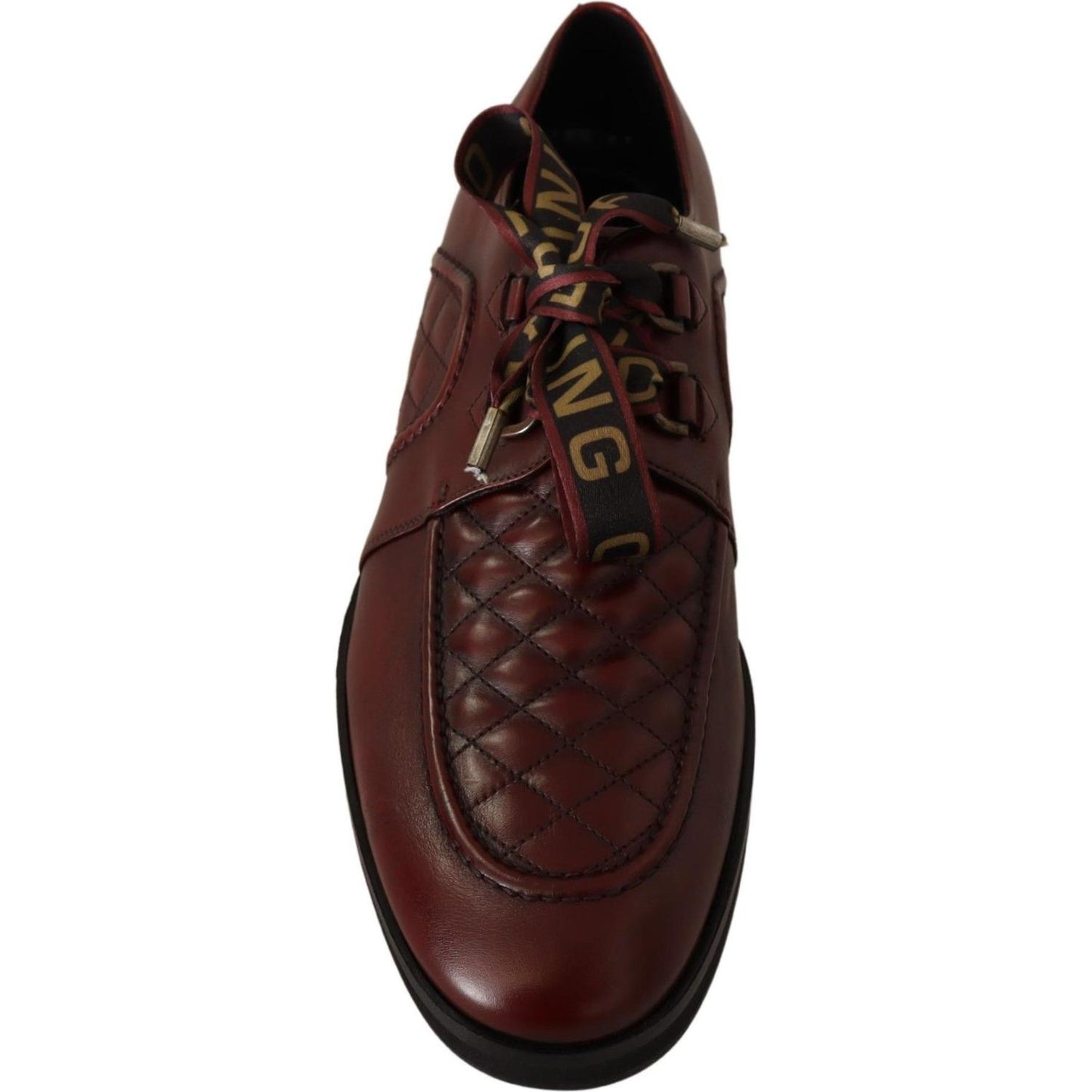 Dolce & Gabbana Elegant Bordeaux Derby Leather Shoes Dress Shoes Dolce & Gabbana