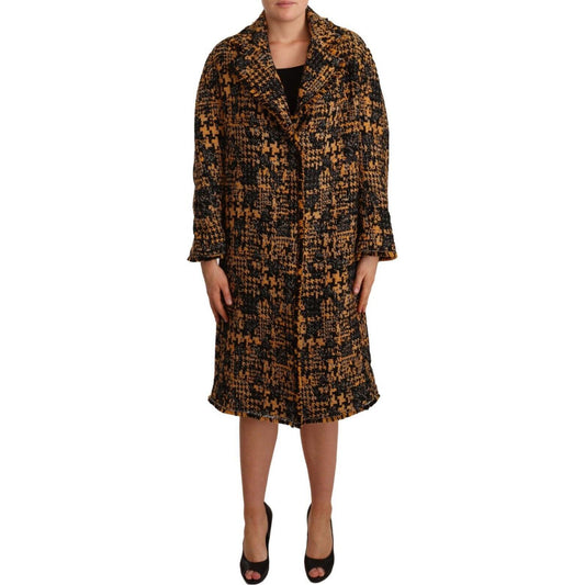 Dolce & Gabbana Multicolor Notch Lapel Long Cardigan Coat WOMAN COATS & JACKETS Dolce & Gabbana