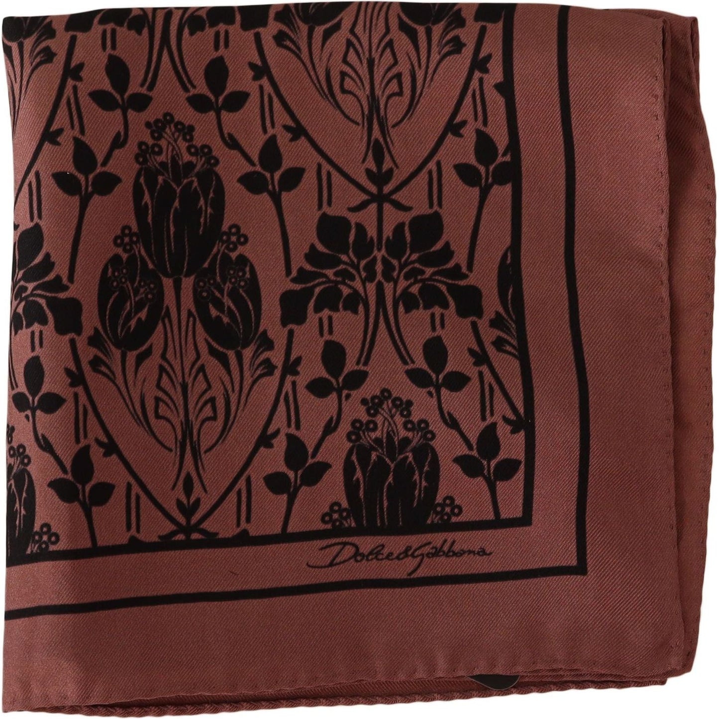 Dolce & Gabbana Elegant Floral Silk Pocket Square Scarves Dolce & Gabbana