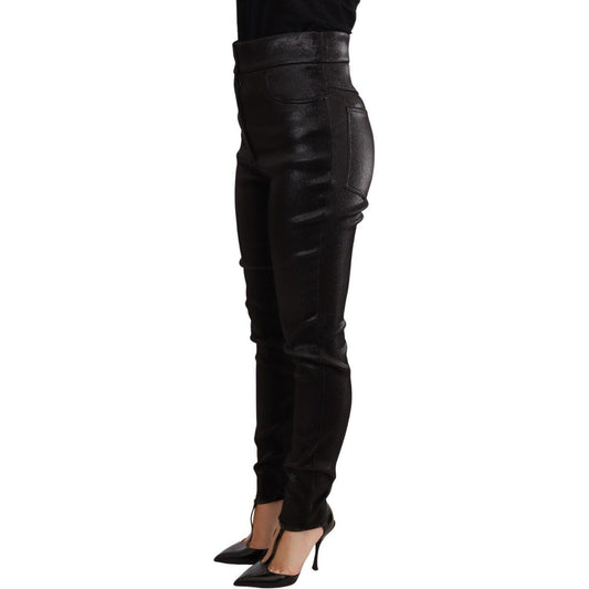 Dolce & Gabbana Elegant Slim Fit Shimmer Cropped Pants Jeans & Pants Dolce & Gabbana