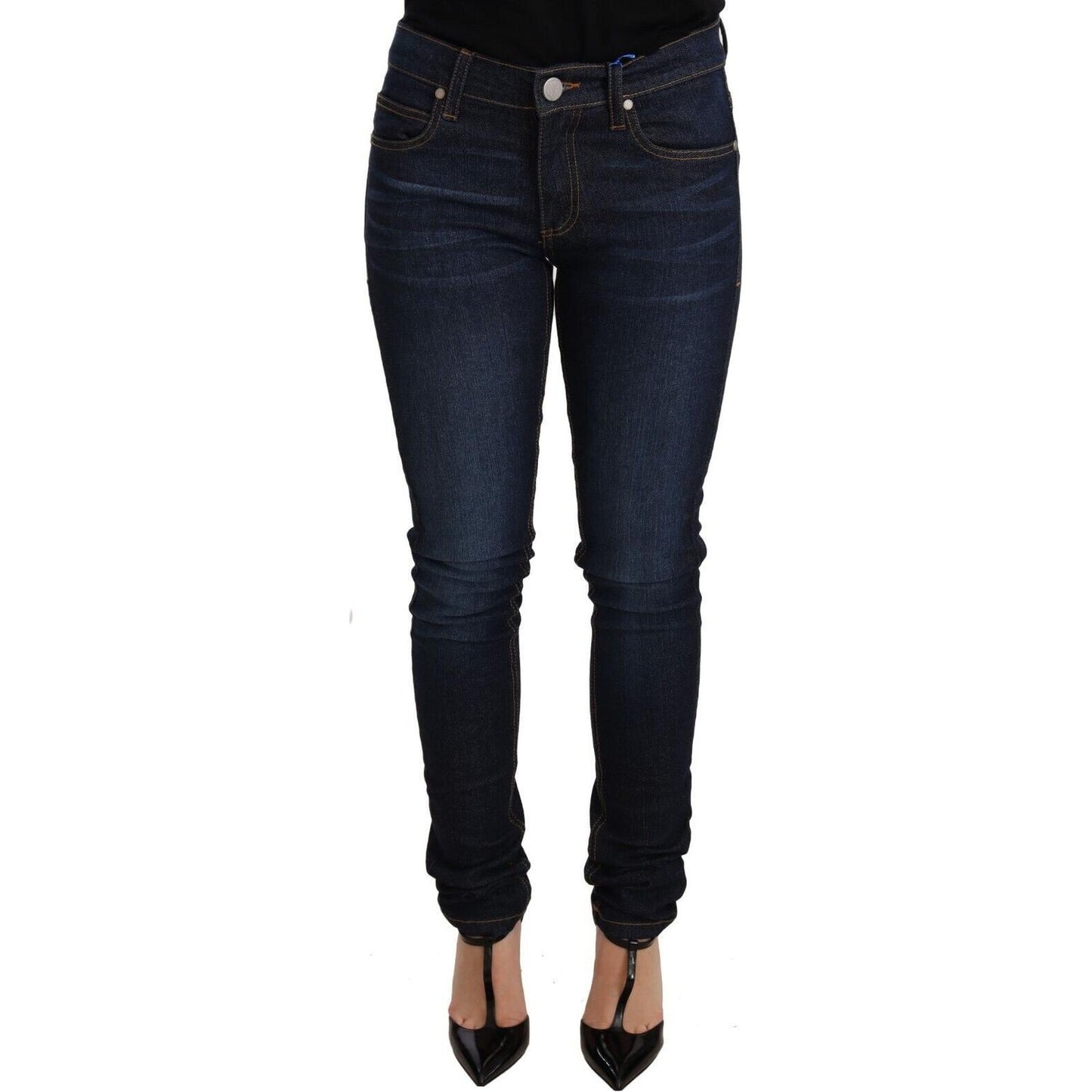 Versace Jeans Elegant Low Waist Skinny Designer Jeans Jeans & Pants Versace Jeans