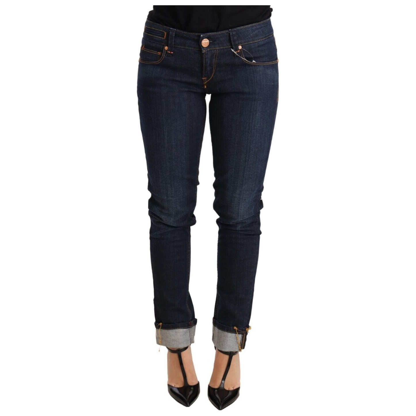 Acht Chic Low Waist Skinny Denim Jeans & Pants Acht