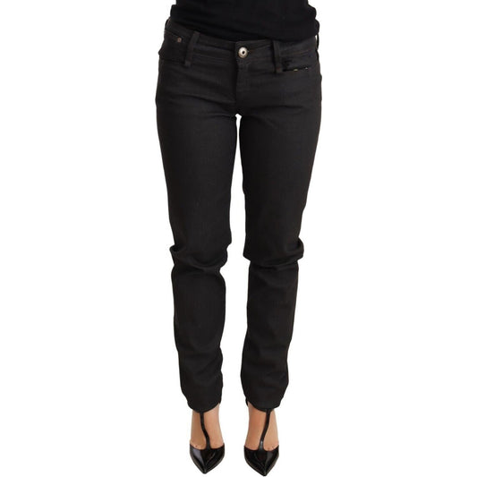 Ermanno Scervino Chic Black Low Waist Skinny Jeans Jeans & Pants Ermanno Scervino