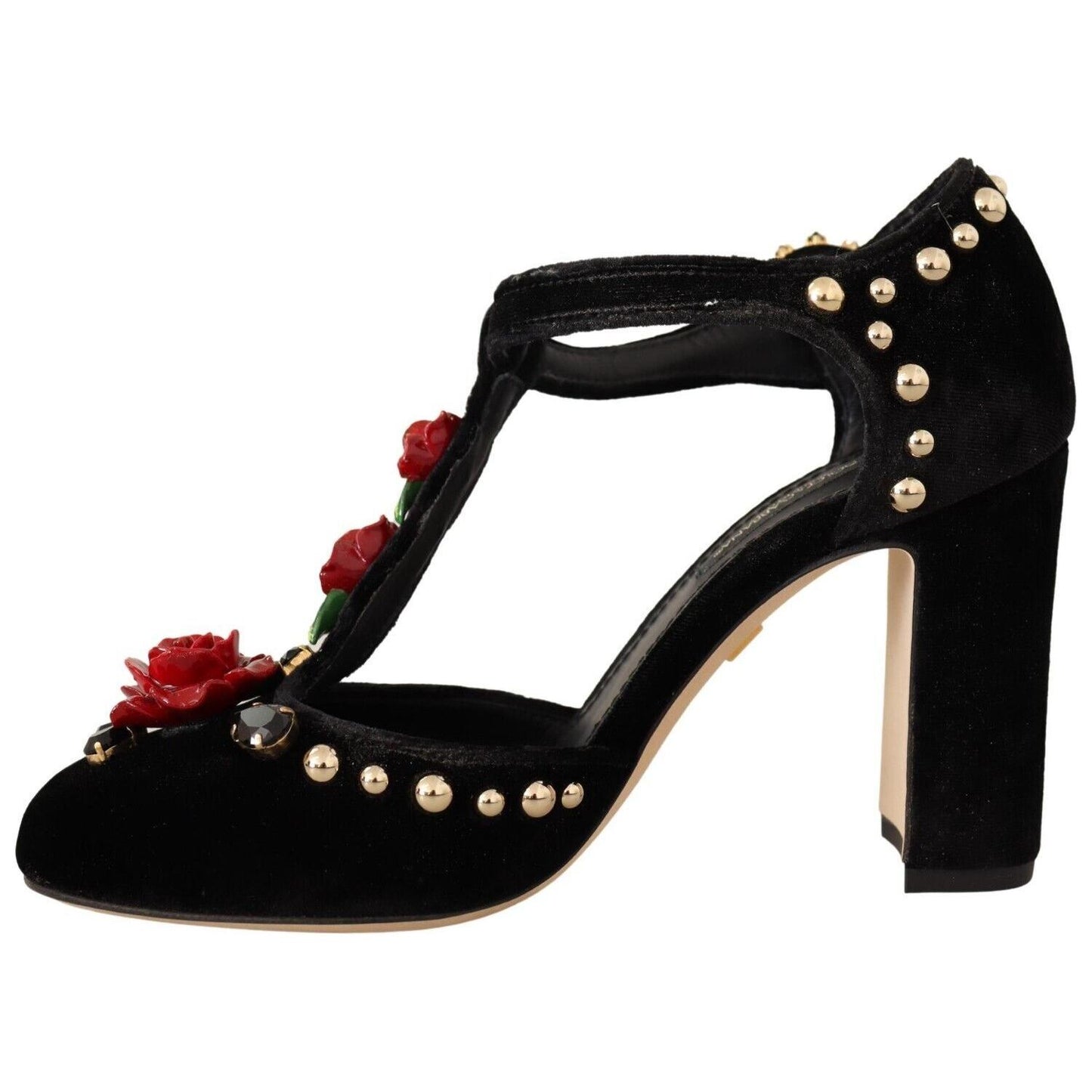 Dolce & Gabbana Elegant Velvet T-Strap Mary Jane Pumps Dolce & Gabbana