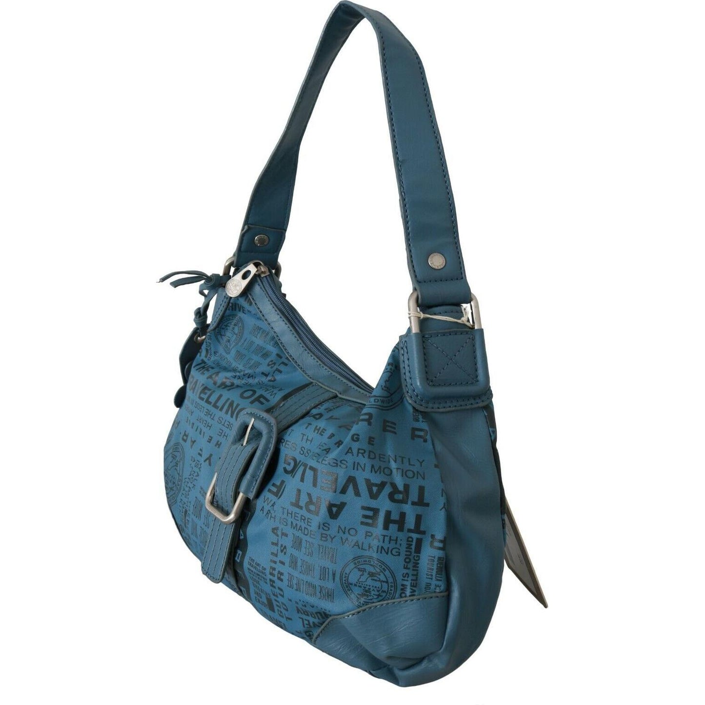 WAYFARER Chic Blue Fabric Shoulder Bag - Perfect for Everyday Elegance WOMAN SHOULDER BAGS WAYFARER