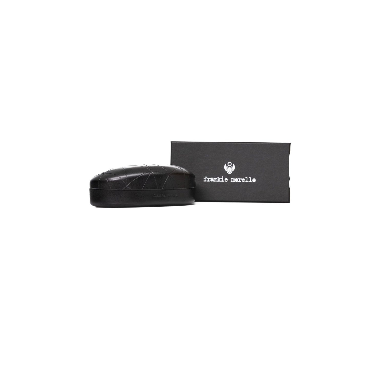 Frankie Morello Black Acetate Men Sunglasses