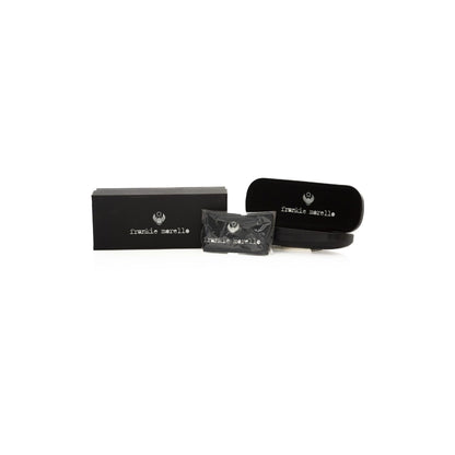 Frankie Morello Black Acetate Men Sunglasses