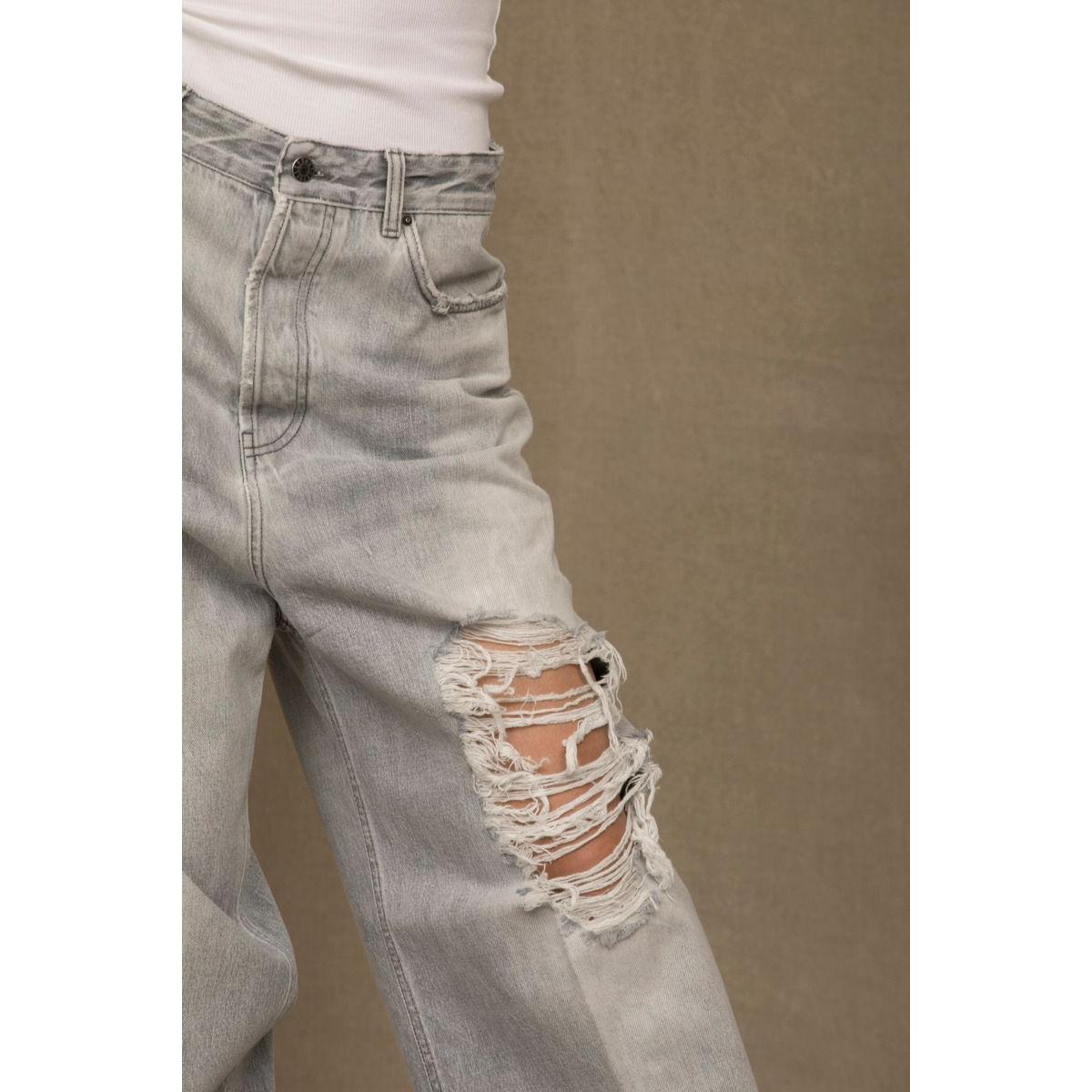 Don The Fuller Elegance in Denim: Chic Grey Cotton Jeans Don The Fuller