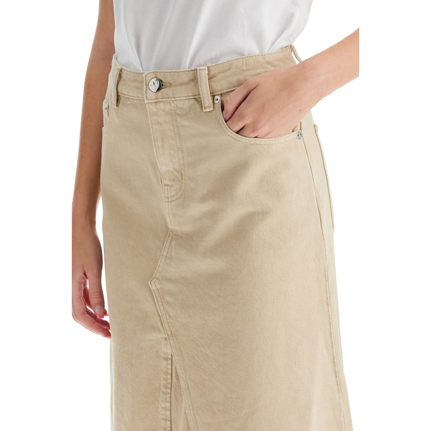 Tory Burch denim trapeze skirt with Skirts Tory Burch