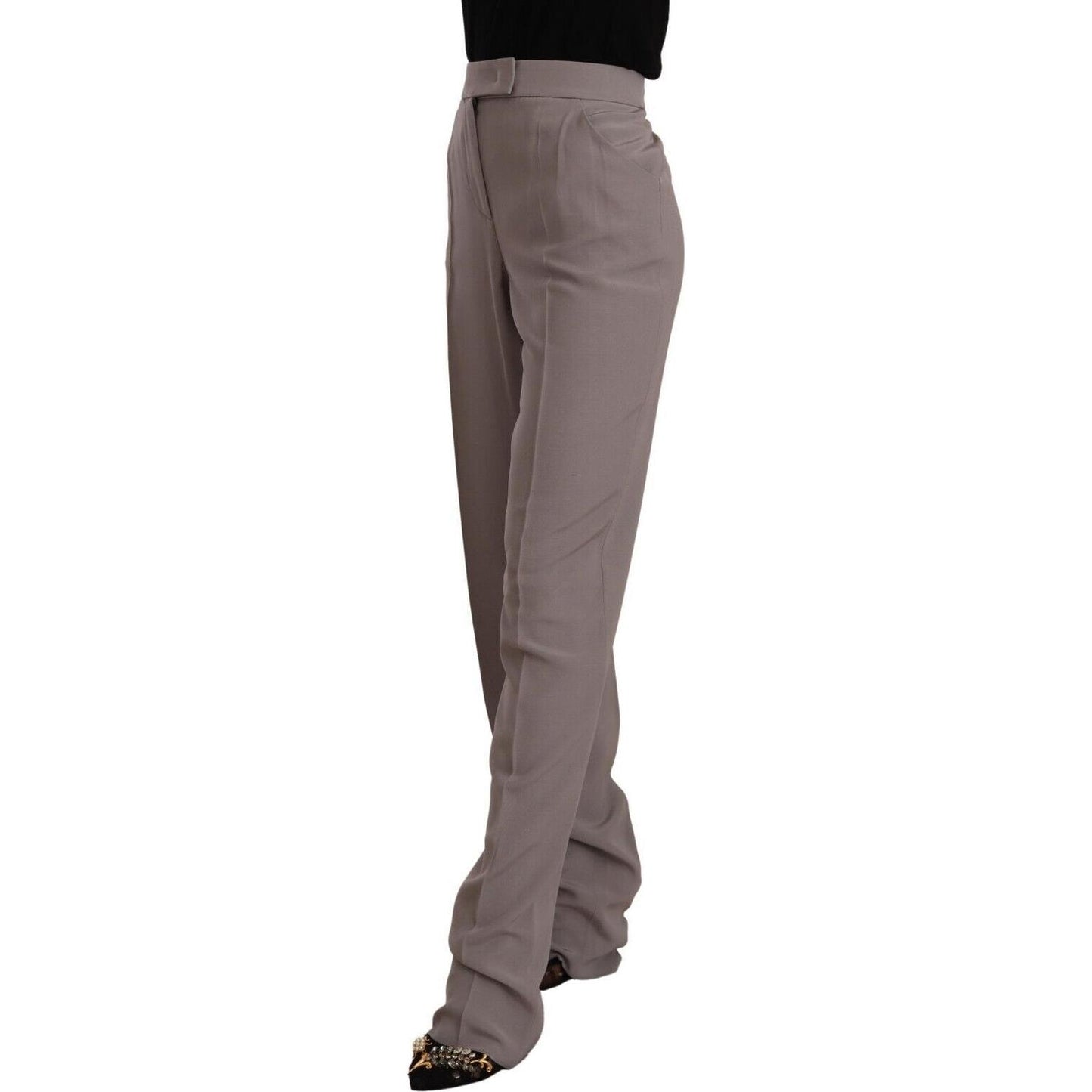 Armani Elegant High Waist Silk Blend Trousers Armani