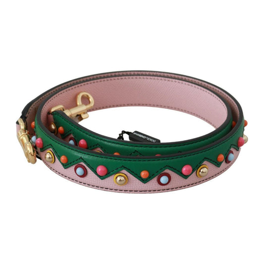 Dolce & Gabbana Shoulder Strap Leather Pink Handbag Accessory