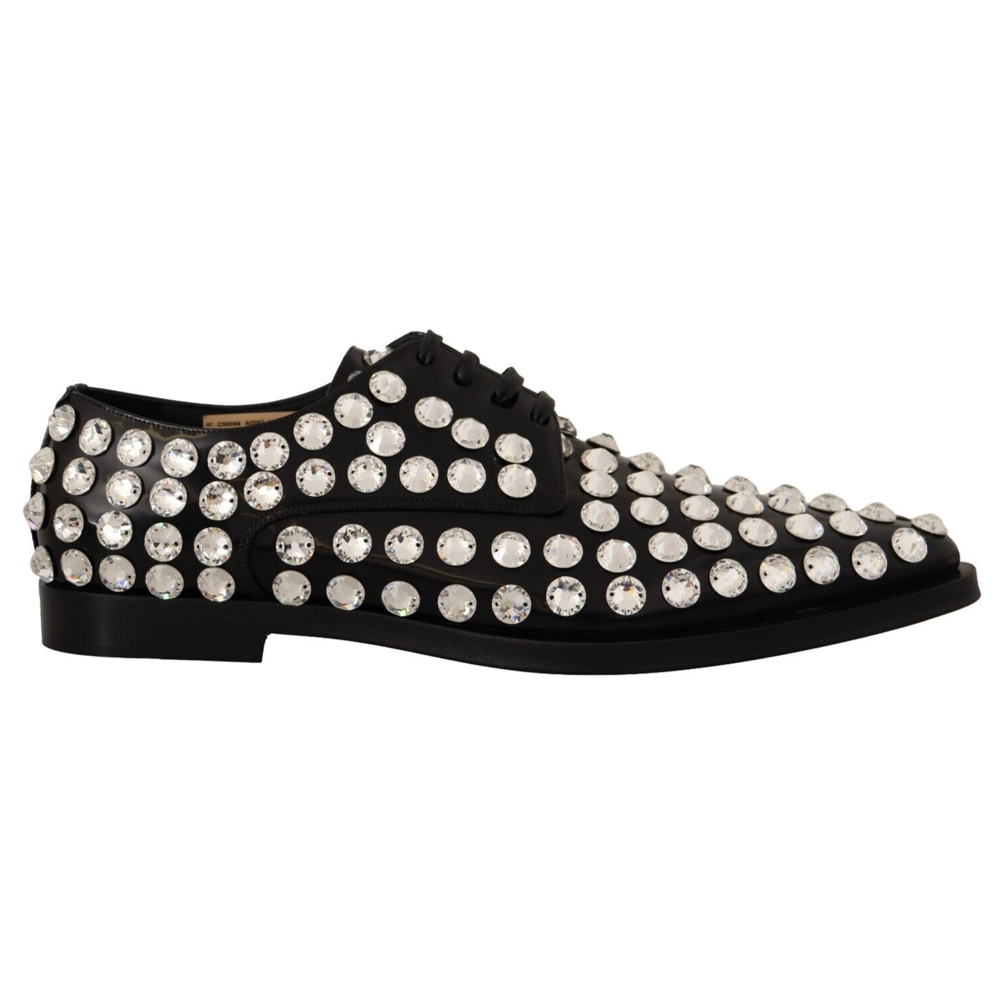 Dolce & Gabbana Crystal-Embellished Leather Formal Flats Dolce & Gabbana