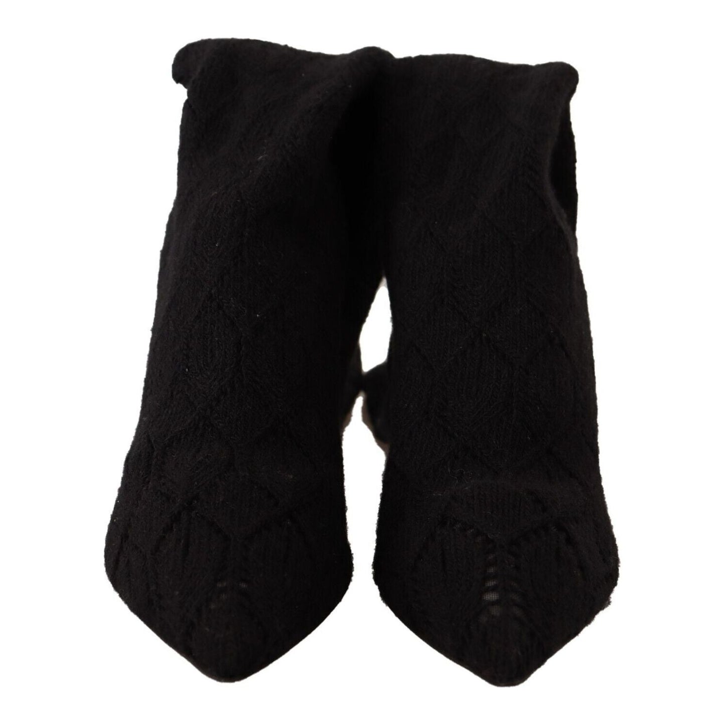 Dolce & Gabbana Black Stretch Socks Knee High Booties Shoes 1728,67345645728,Black,Boots - Shoes,Boots - Women - Shoes,Dolce & Gabbana,EU39/US8.5,EU41/US10.5,High Heel - Boots - Shoes,Material: Fabric,New with tags,Shoes,Women,Women - Shoes