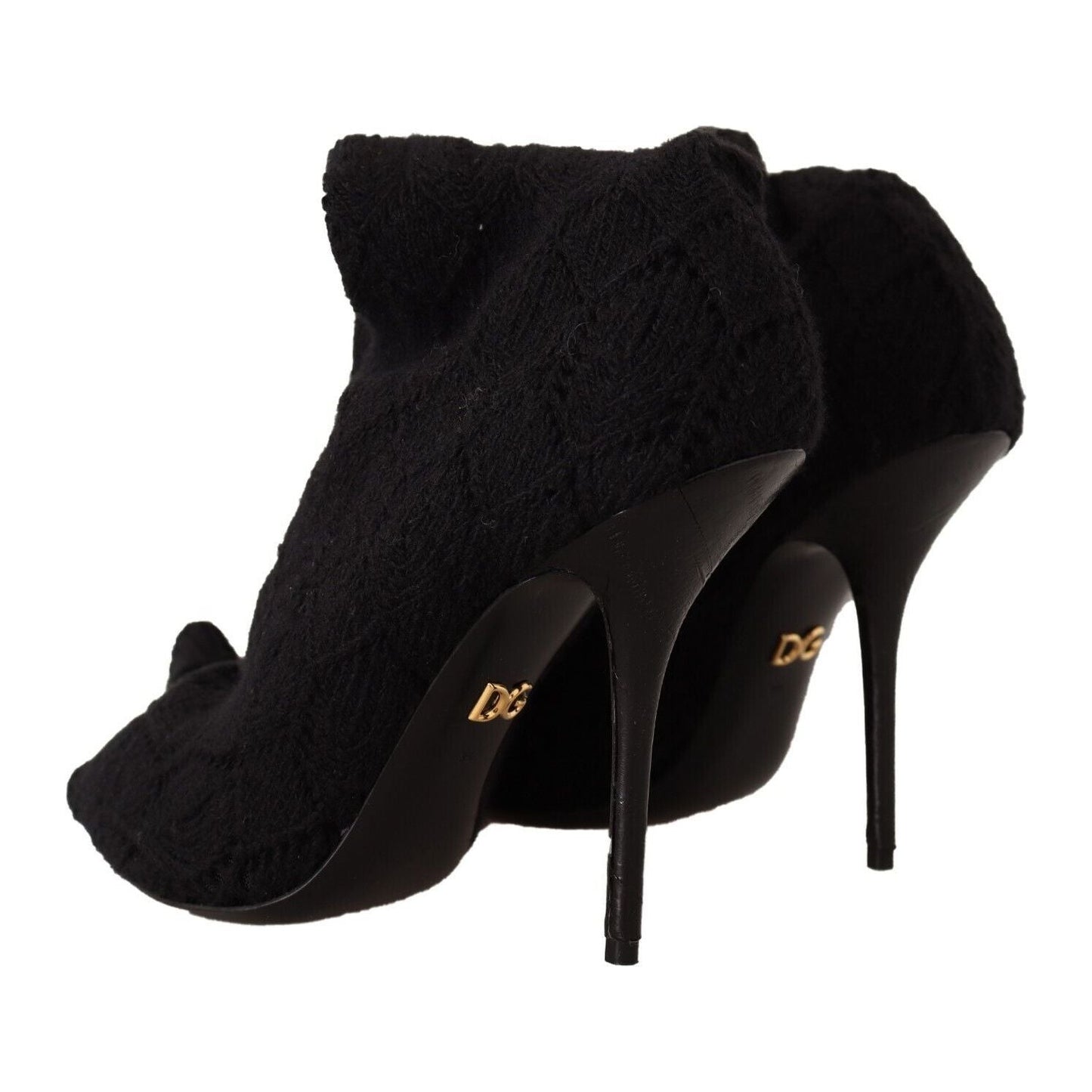 Dolce & Gabbana Black Stretch Socks Knee High Booties Shoes 1728,67345645728,Black,Boots - Shoes,Boots - Women - Shoes,Dolce & Gabbana,EU39/US8.5,EU41/US10.5,High Heel - Boots - Shoes,Material: Fabric,New with tags,Shoes,Women,Women - Shoes