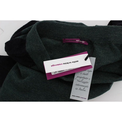 MILA SCHÖN Green Wool Blend Pencil Skirt