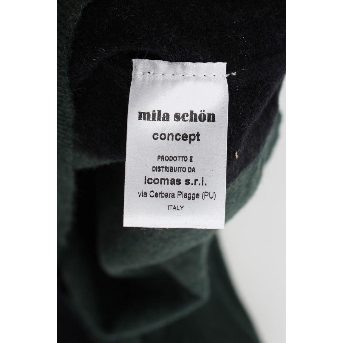 MILA SCHÖN Emerald Elegance Wool-Blend Pencil Skirt MILA SCHÖN