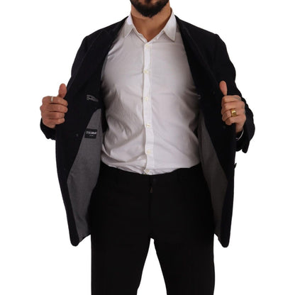 Dolce & Gabbana Gray Alpaca Button Down Men Coat Jacket 1% Elastane,1728,34% Cotton,6% Virgin Wool,67345645728,8% Nylon,Clothing,Coats - Jackets & Coats - Clothing,Dolce & Gabbana,Gray,IT48 | M,Jackets & Coats - Clothing,Jackets - Men - Clothing,Material: