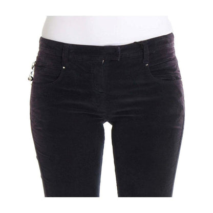 Costume National Purple Cropped Corduroys Jeans
