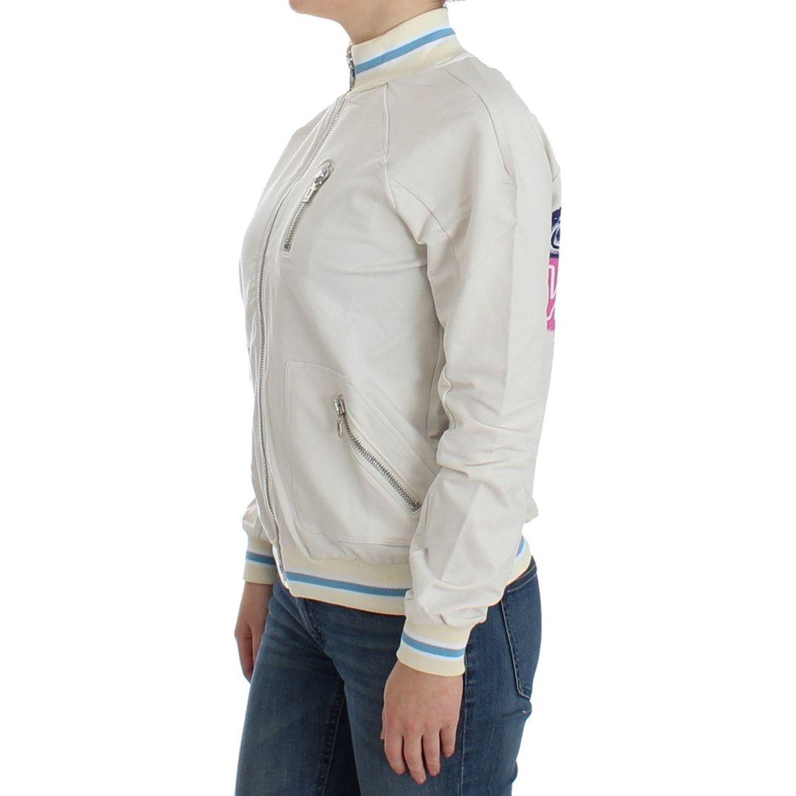 John Galliano Elegant White Zip Cardigan John Galliano