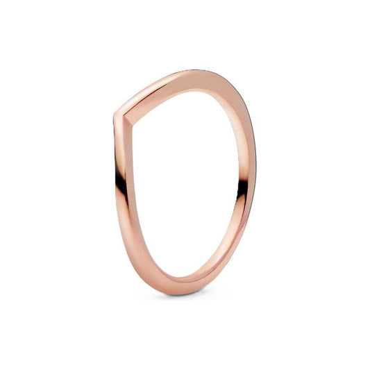 PANDORA JEWELS Mod. WISHBONE 14K ROSE GOLD-PLATED - RING - Size 48 Ring PANDORA