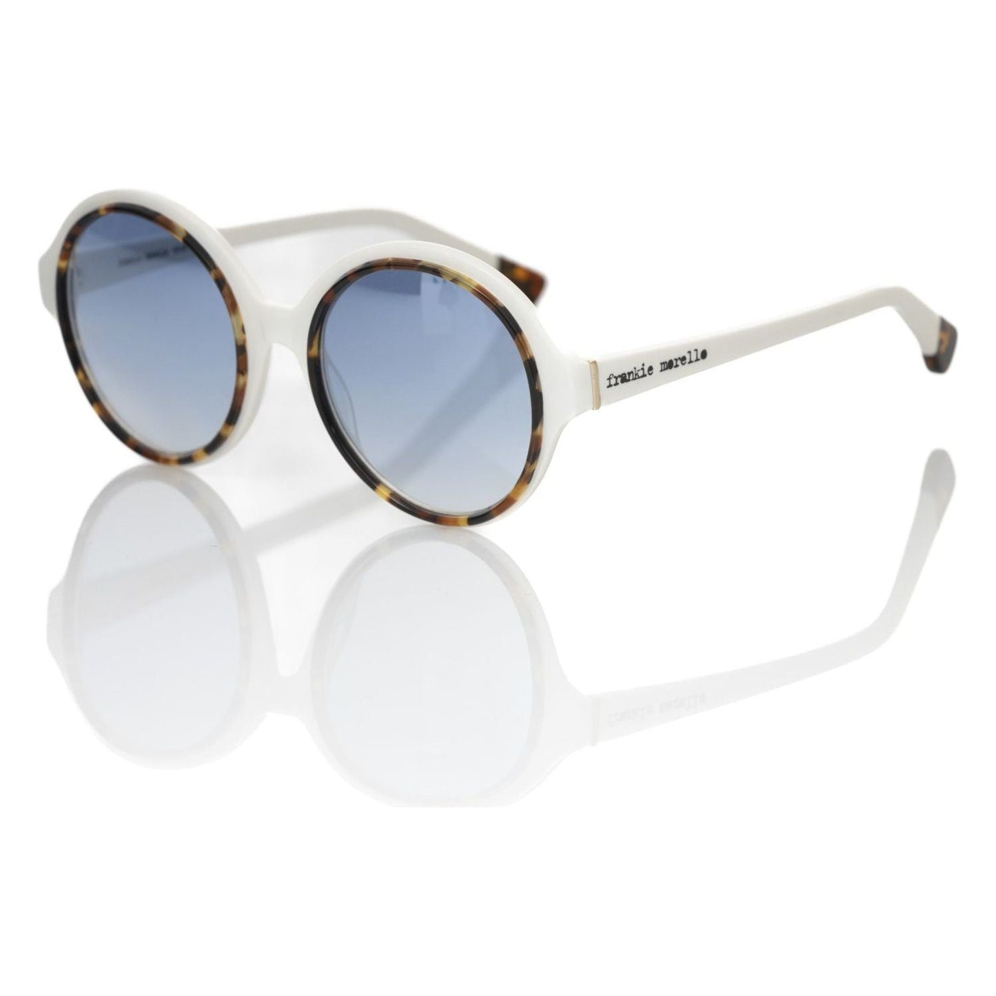 Frankie Morello White Acetate Women's Sunglass Frankie Morello