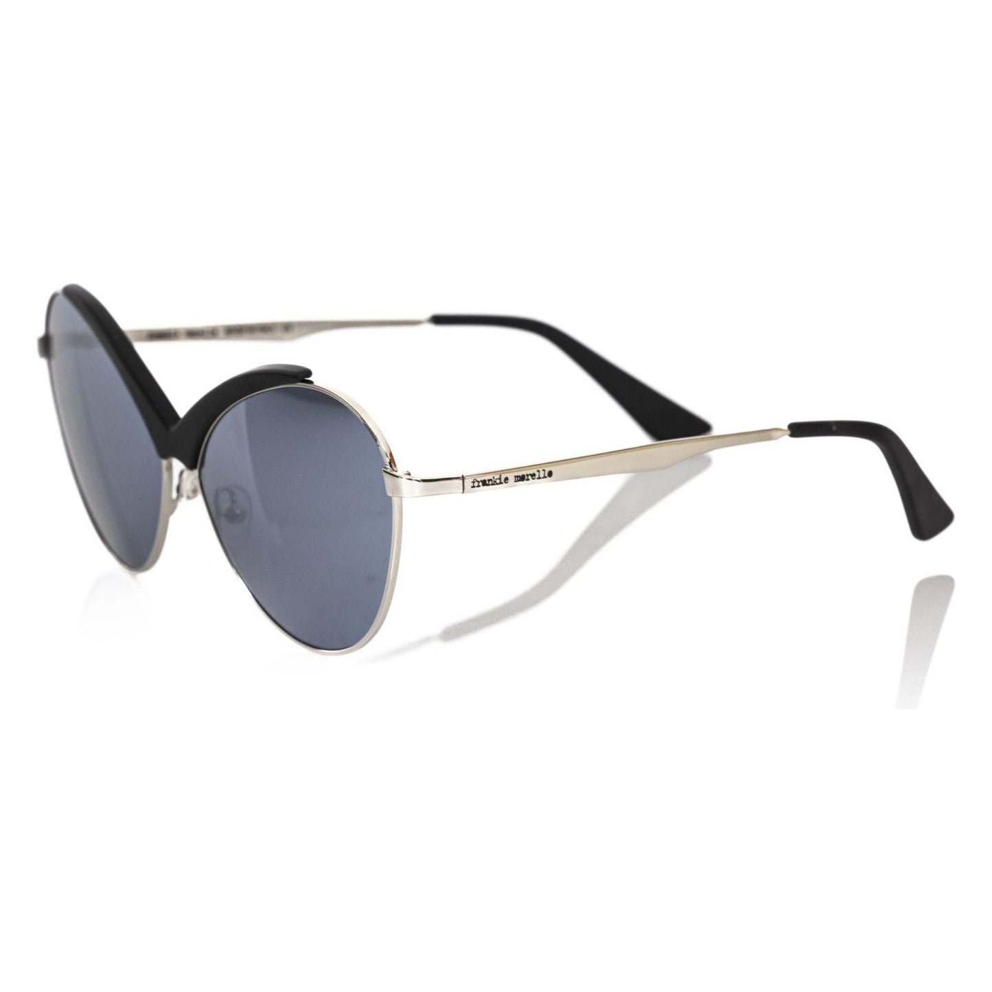 Frankie Morello Black Metallic Women Sunglasses
