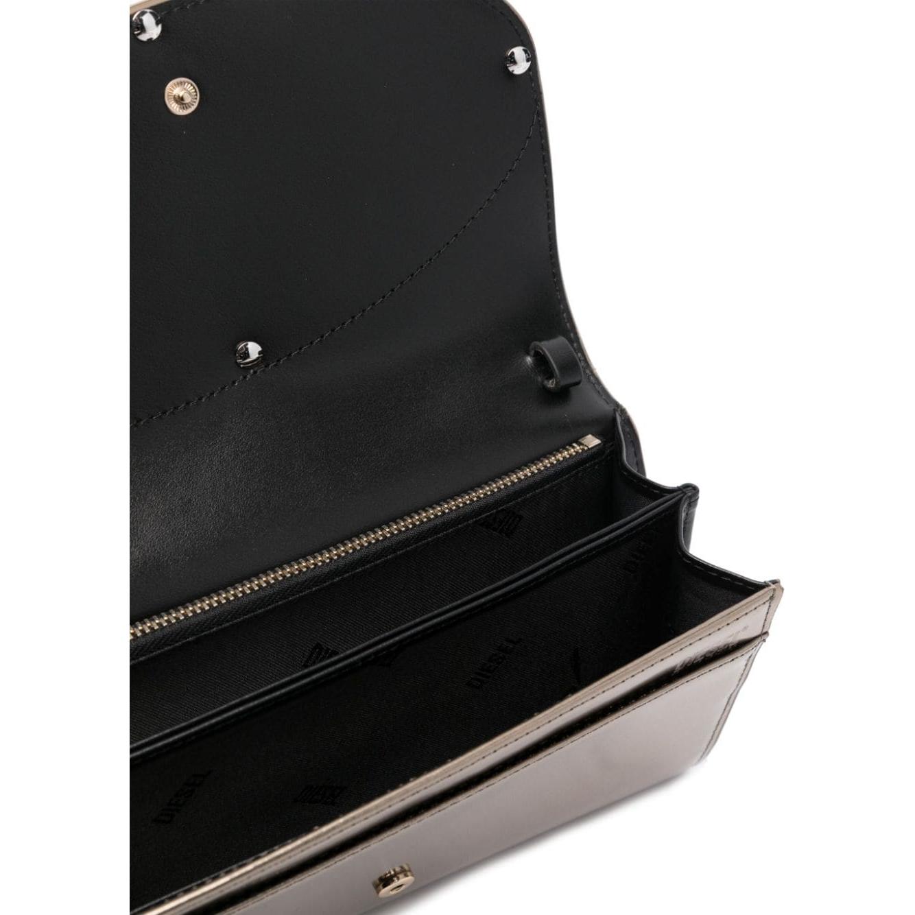 Diesel Bags.. Golden Clutches Diesel Black