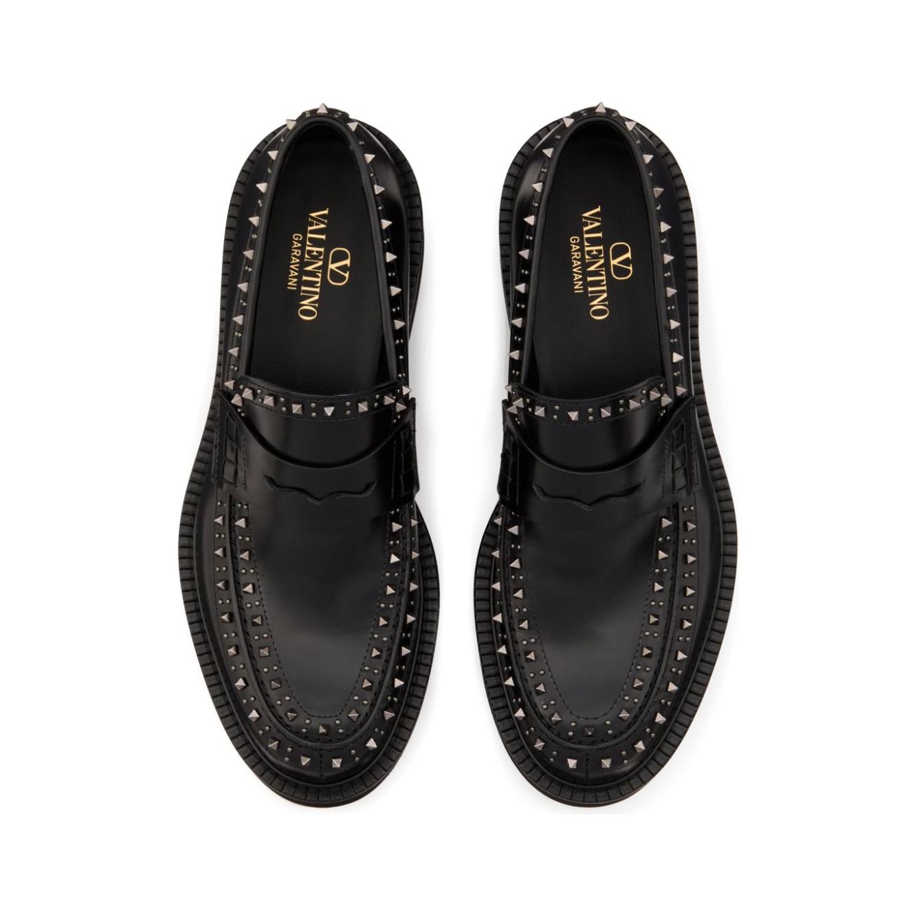 Valentino Garavani Loafers men shoes Black Moccasins Valentino Garavani