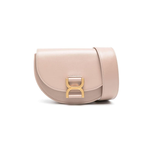 Chloè Marcie Mini Leather Crossbody Bag in Powder Shoulder Chloè Gray