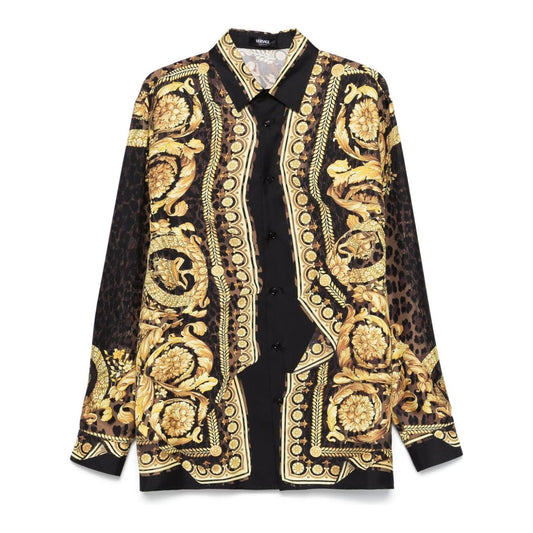 Versace Barocco-print shirt Shirts Versace Pale Goldenrod