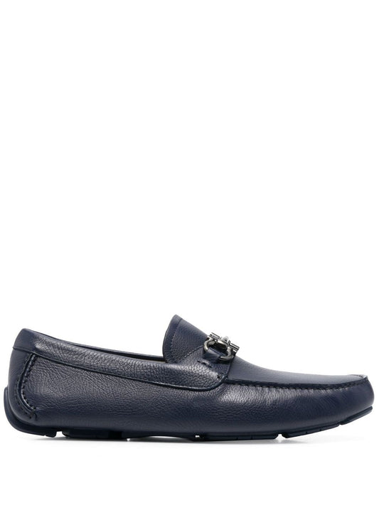 Ferragamo Gancini leather loafers Moccasins Ferragamo Dark Slate Gray