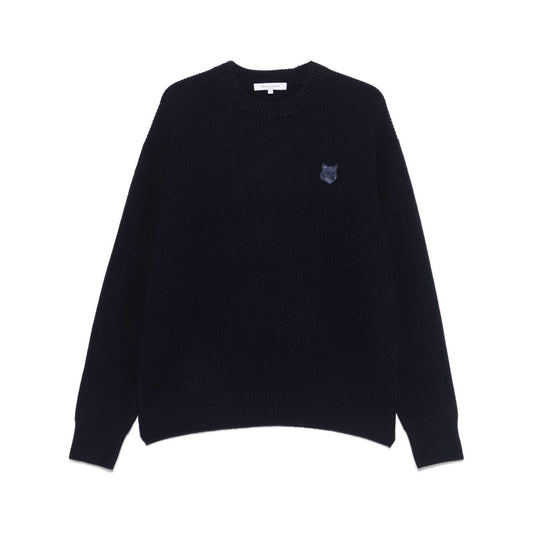 MAISON KITSUNE' Sweaters Blue Topwear Maison Kitsune Black
