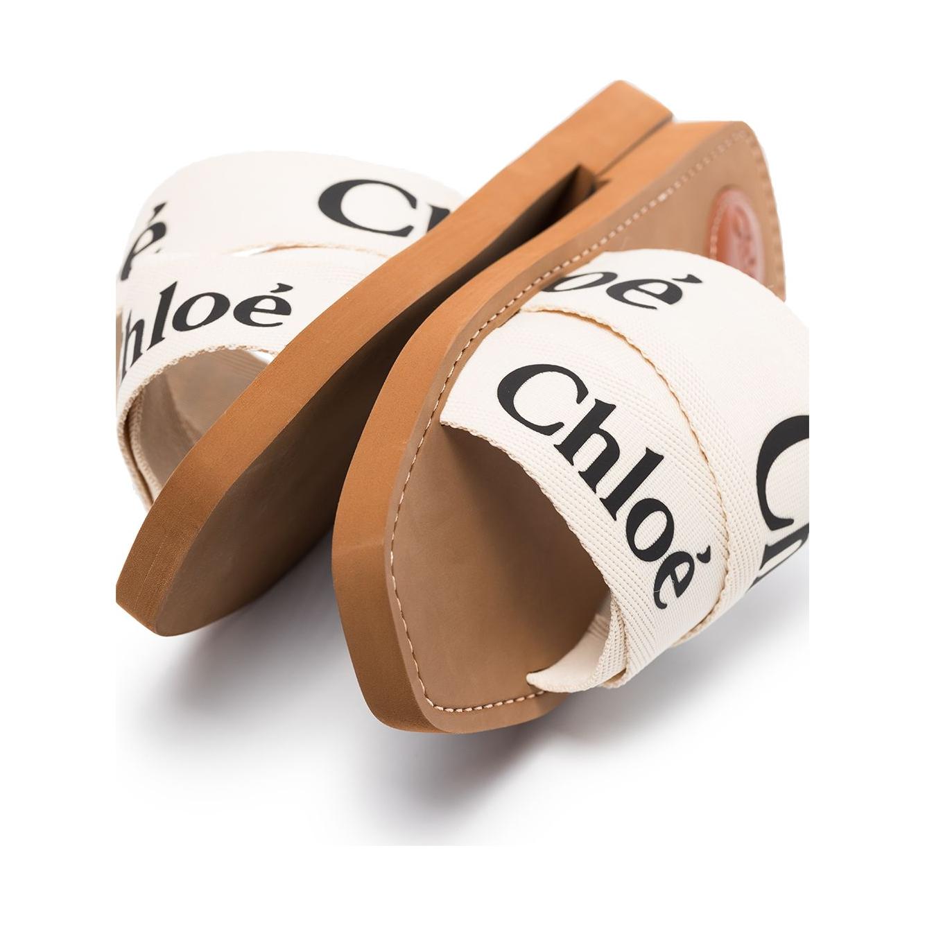 Chloè Chloé Woody flat mule Sandals Chloè Light Gray