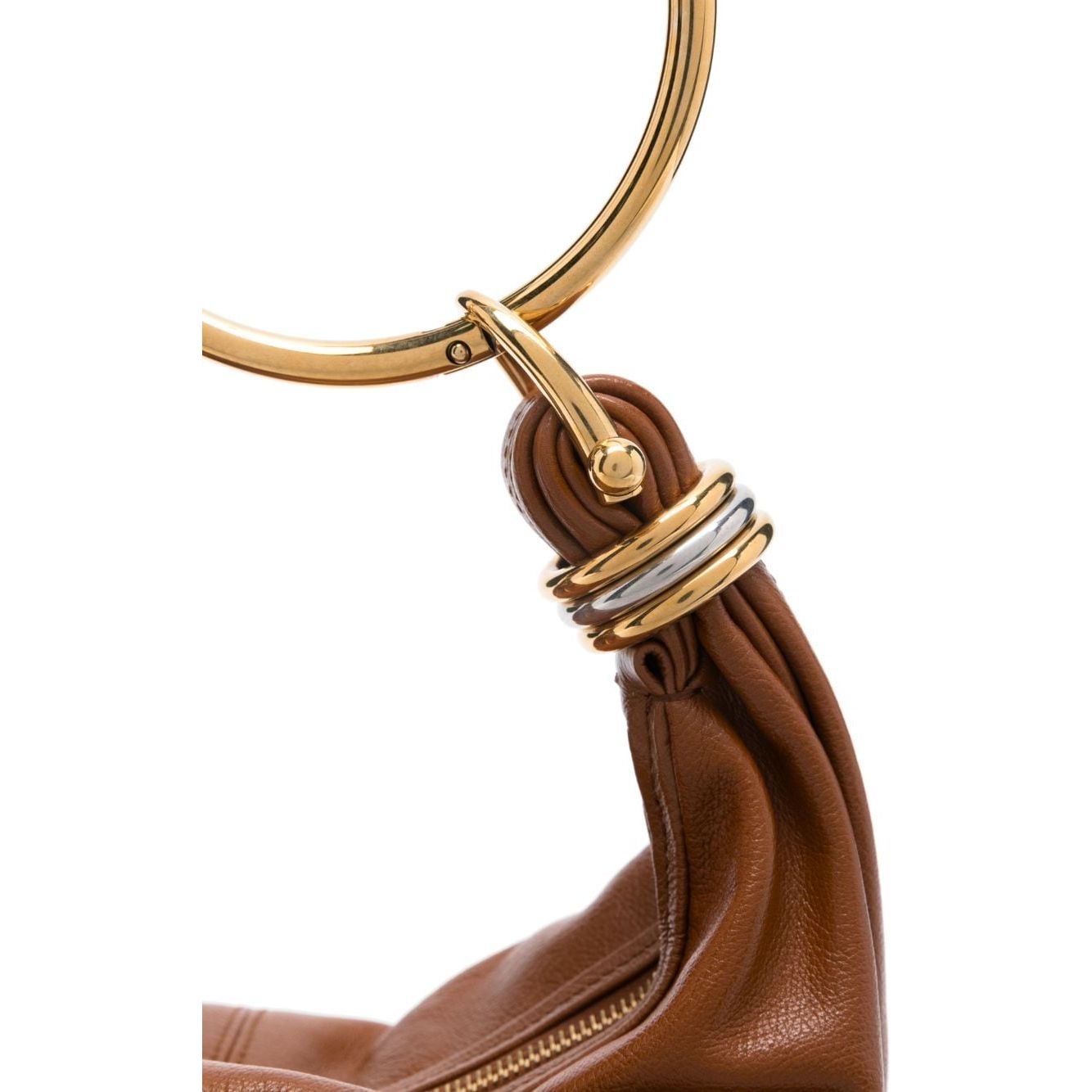 Chloè Chloé Bracelet Small Leather Shoulder Bag Handbag Chloè Saddle Brown