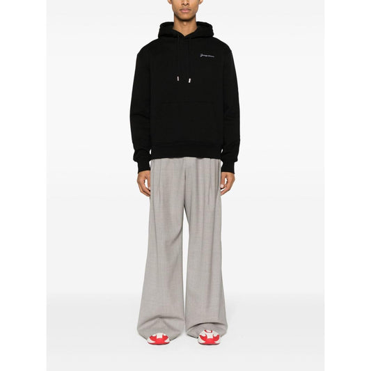 JACQUEMUS Sweaters Black Topwear JACQUEMUS White Smoke