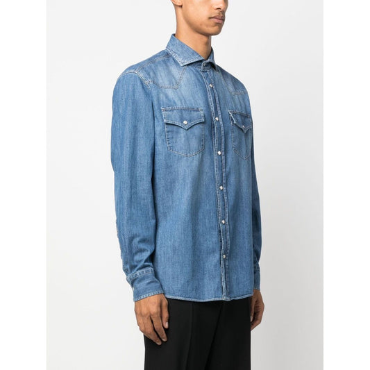 Brunello Cucinelli Denim shirt Shirts Brunello Cucinelli Dark Slate Gray