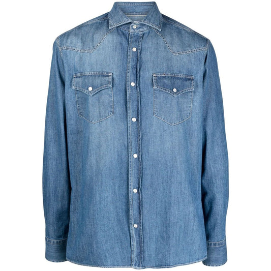 Brunello Cucinelli Denim shirt Shirts Brunello Cucinelli Slate Gray