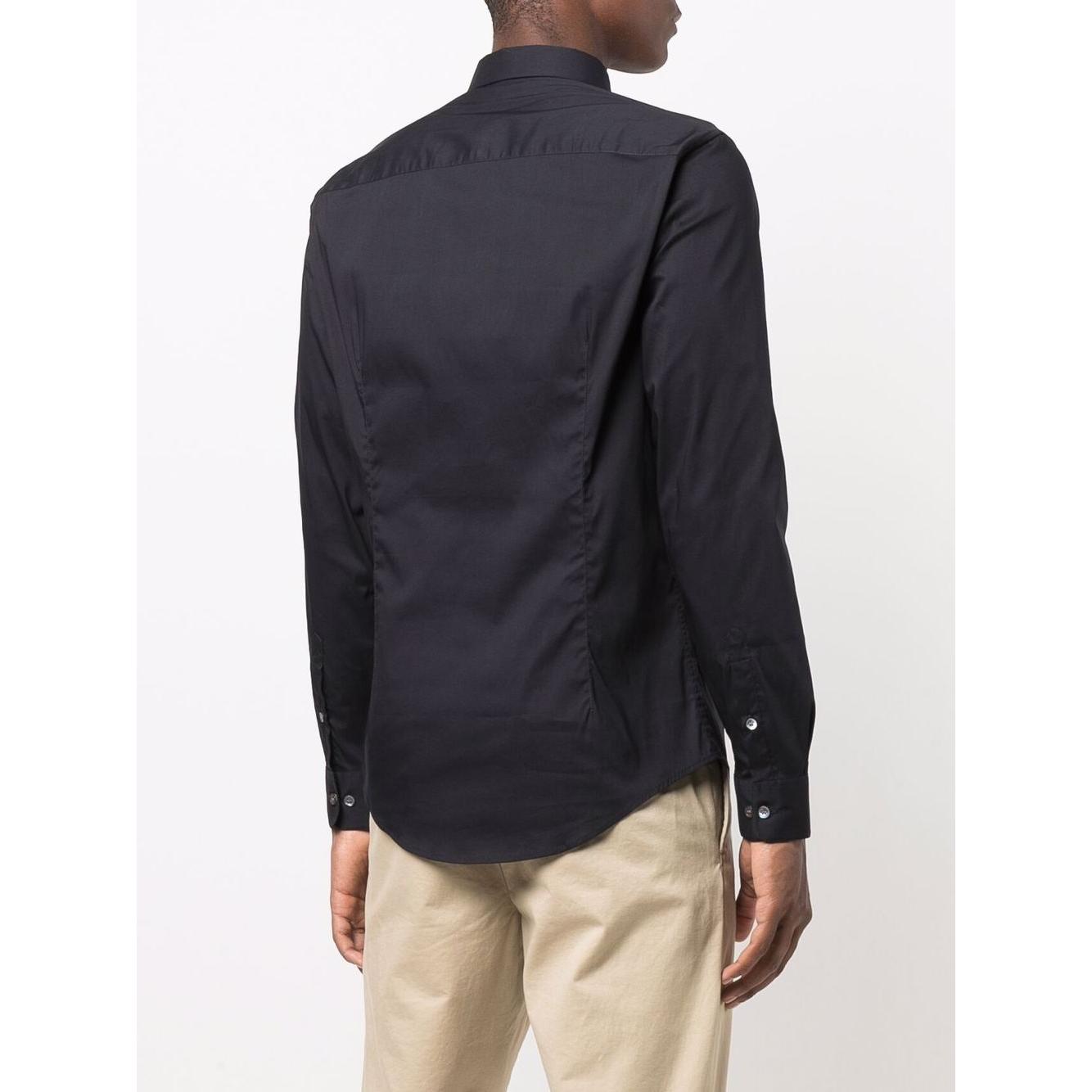 Emporio Armani logo-patch Longsleeved Shirt Shirts Emporio Armani Beige