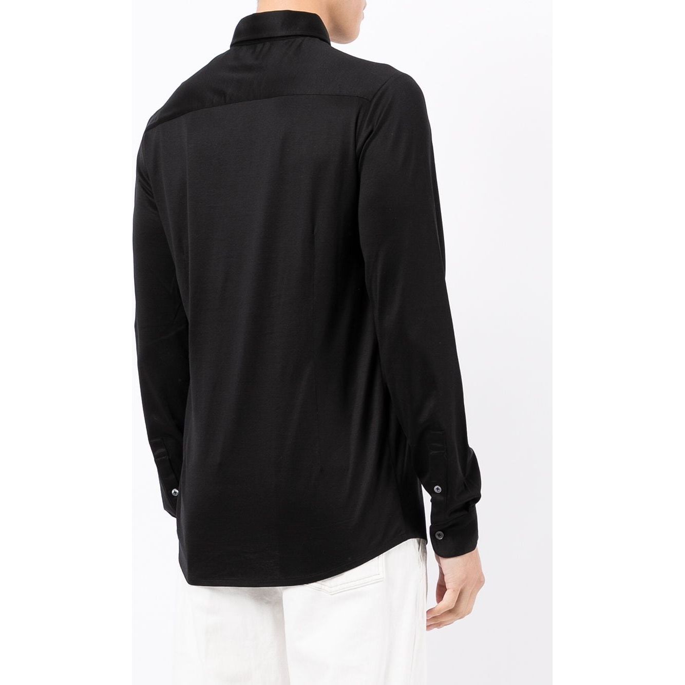 Emporio Armani stretch-fit button-up shirt Shirts Emporio Armani Black