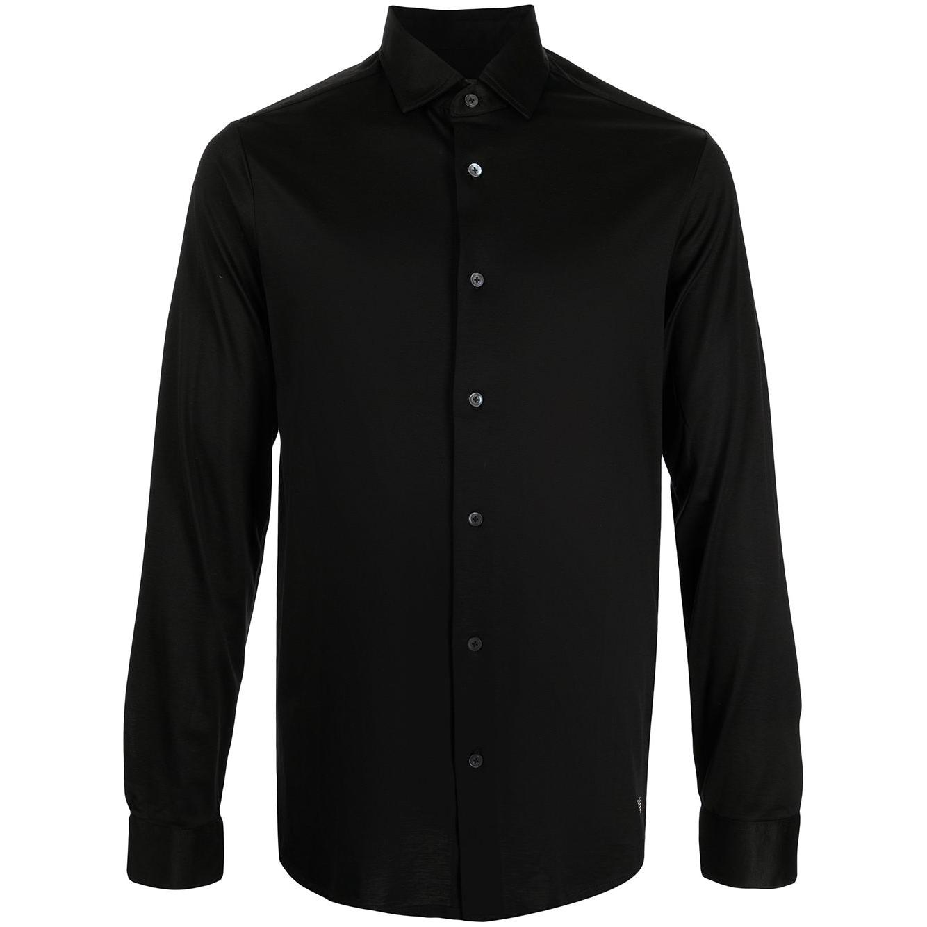 Emporio Armani stretch-fit button-up shirt Shirts Emporio Armani Black