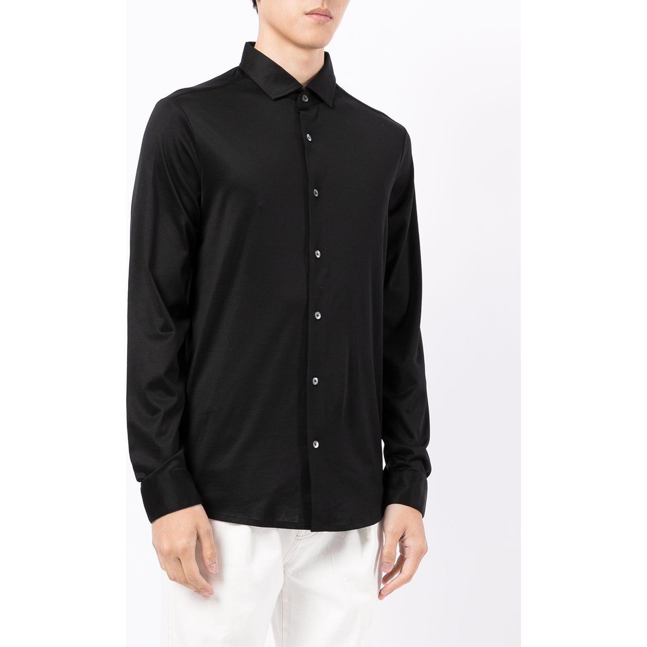 Emporio Armani stretch-fit button-up shirt Shirts Emporio Armani White Smoke