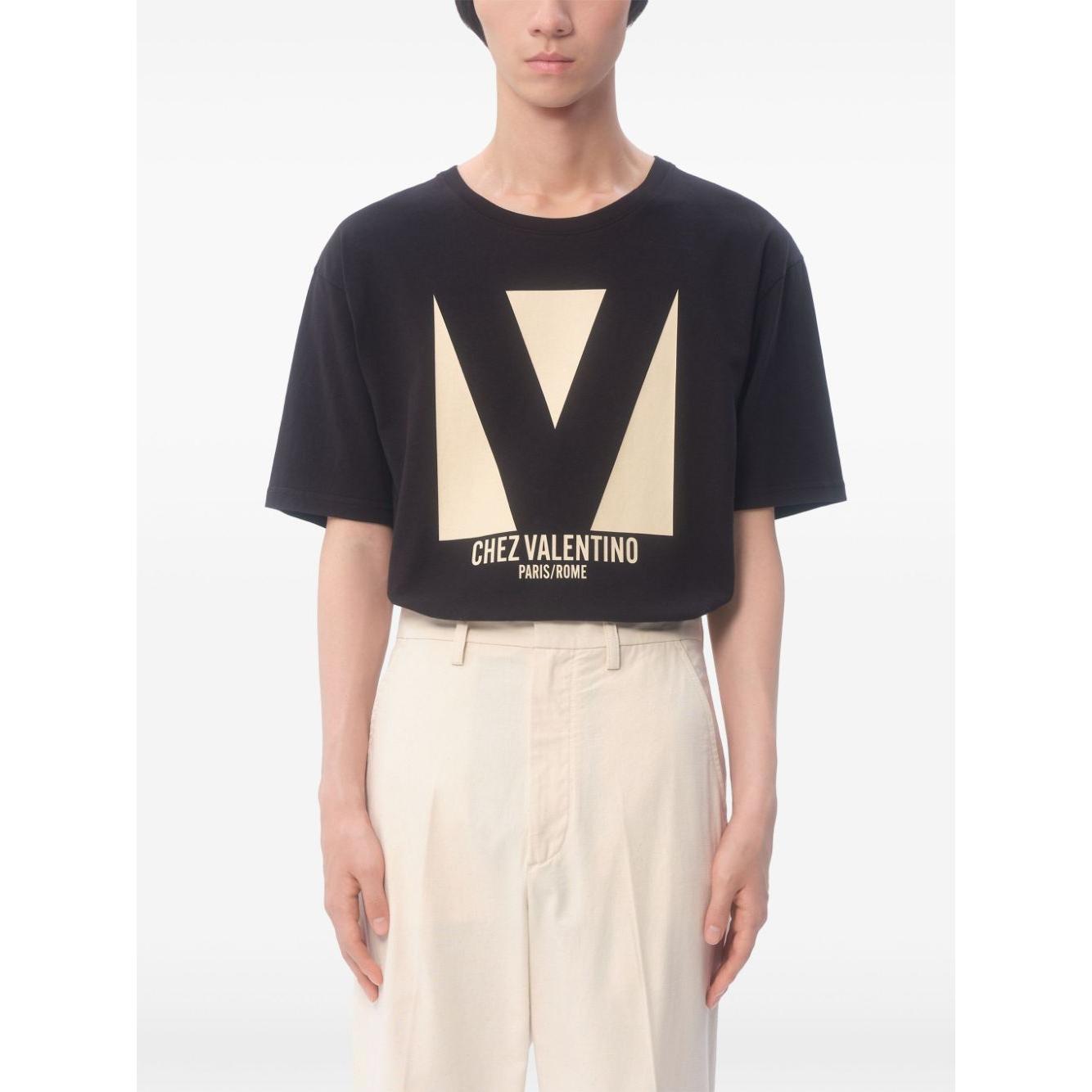 Valentino T-shirts and Polos Black Topwear Valentino