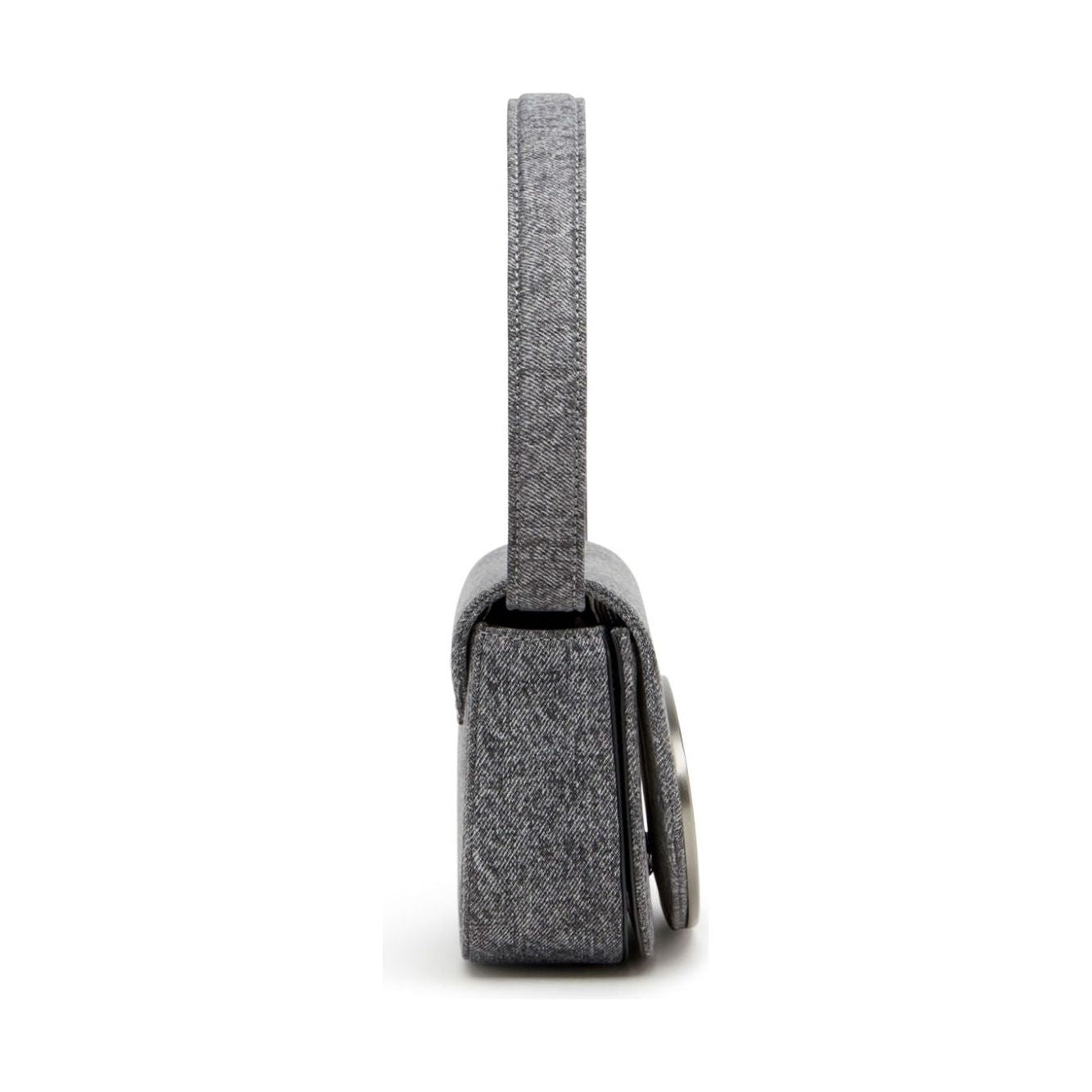 Diesel 1DR-Iconic shoulder bag in stonewashed denim Shoulder Diesel Dark Slate Gray