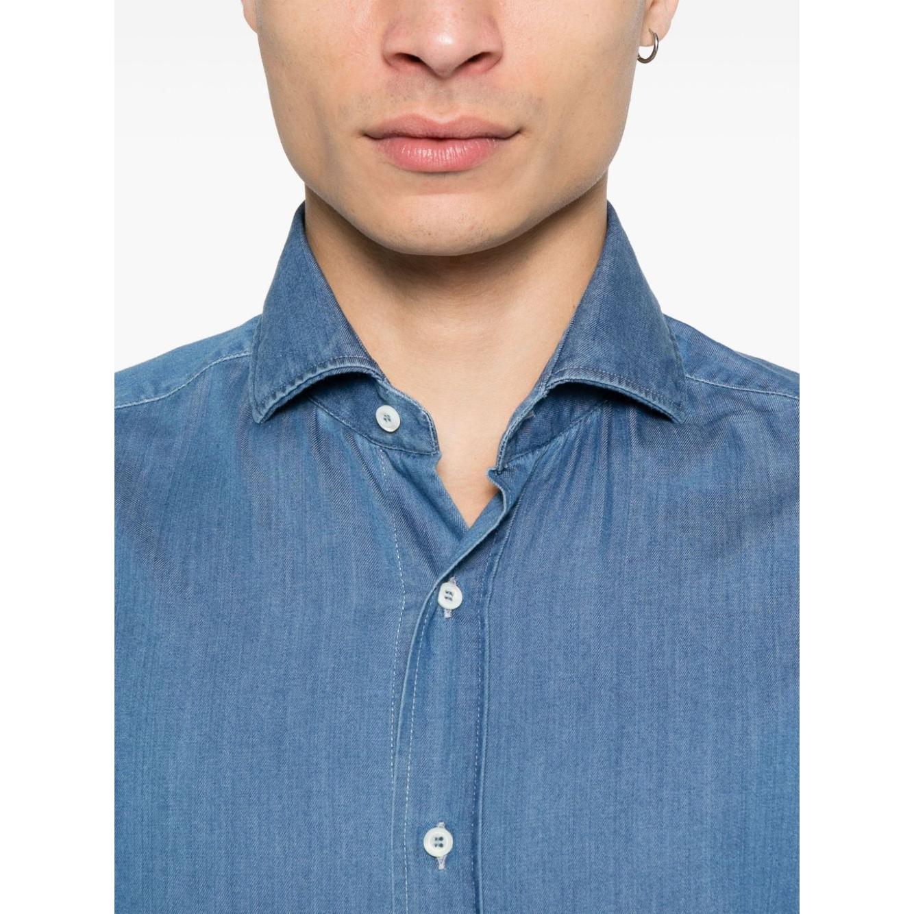 Brunello Cucinelli Shirts Blue Shirts Brunello Cucinelli Slate Gray