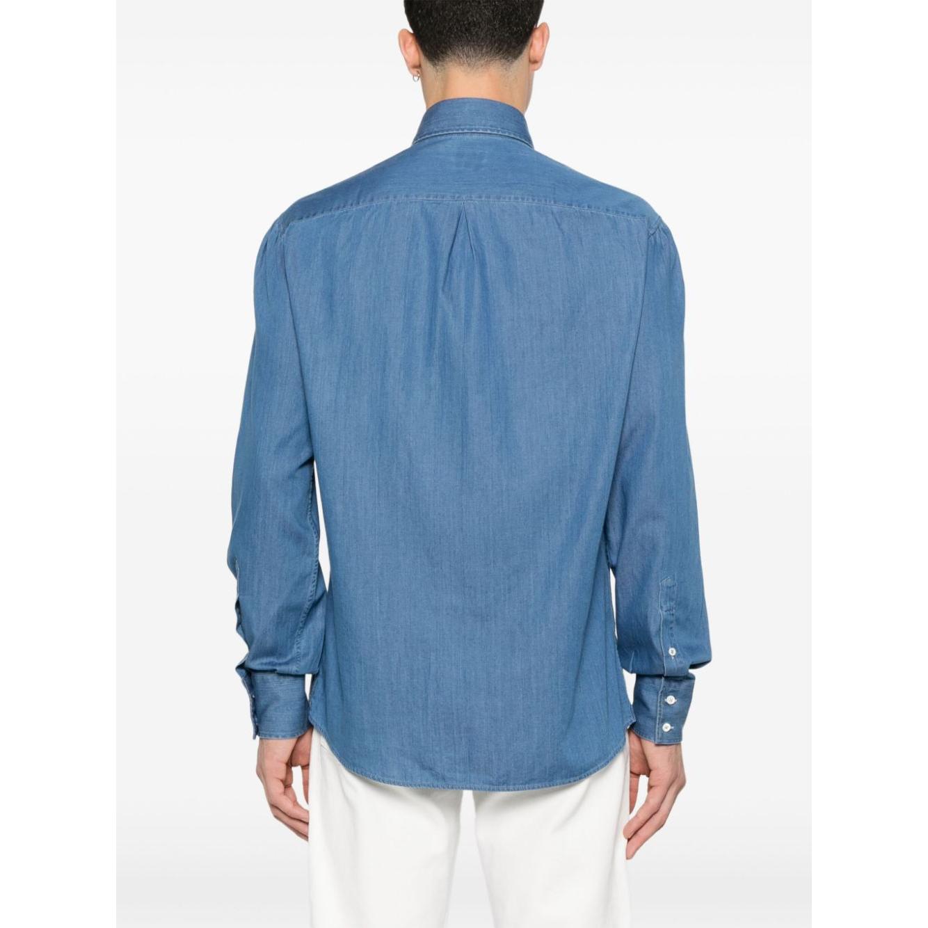 Brunello Cucinelli Shirts Blue Shirts Brunello Cucinelli Steel Blue